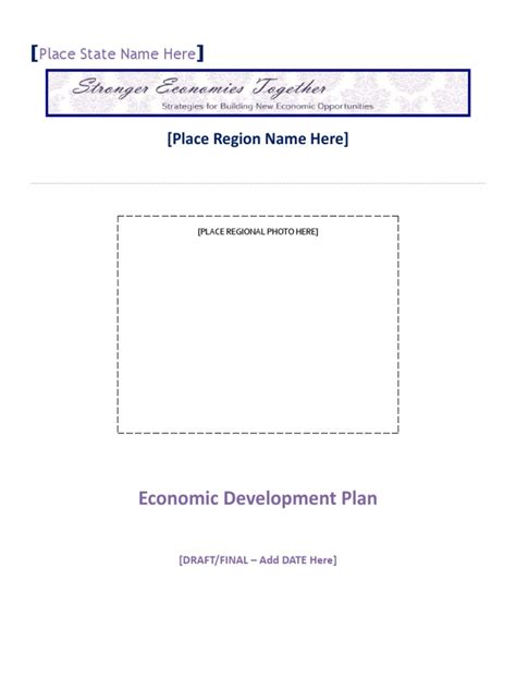 Image result for Economic Development Plan Example