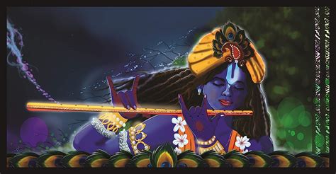 Nakashi ‘Lord Krishna Elegant Frame - Large Printed Canvas Wall ...