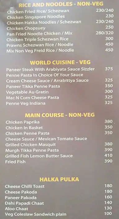 Menu at Hotel Pune Gate Garden Family Restaurant, Pimpri-Chinchwad