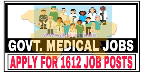 J&K Medical Jobs Recruitment 2022: Apply For 1612 Job Posts Full ...