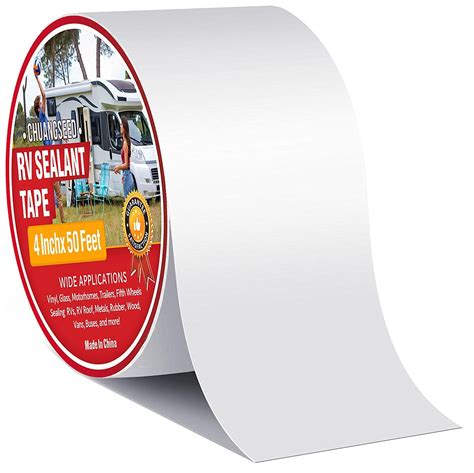 CHUANGSEED RV Roof Tape White, 4 Inch X 50 Feet, RV Sealant Tape, Roof ...