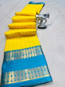 Buy FashionPallavi Woven, Embellished, Self Design, Striped Baluchari ...