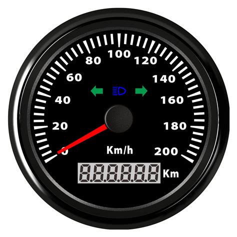 85mm GPS Speedometer 0-120KM/H 200kmh 0-120MPH 200MPH Left Right With Red Backlight For Ship Car ...