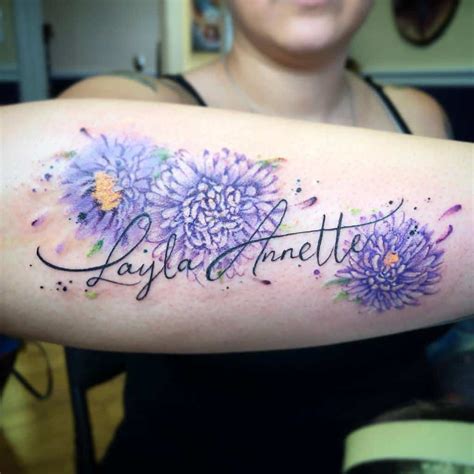 Asters Flower Tattoo
