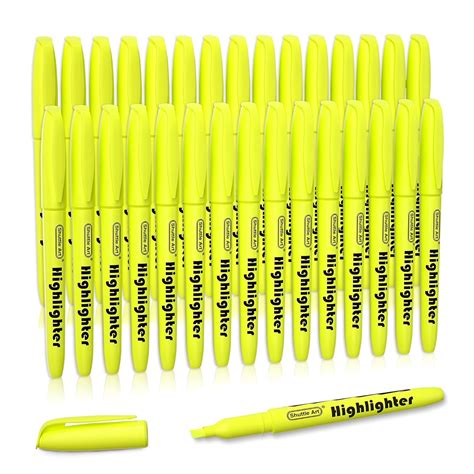 Yellow Highlighters, Shuttle Art 30 Pack Highlighters Bright Colors ...