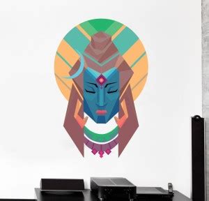 indra graphics 58.42 cm Indra Graphic Shiva PVC Vinyl Wall Sticker (40* ...