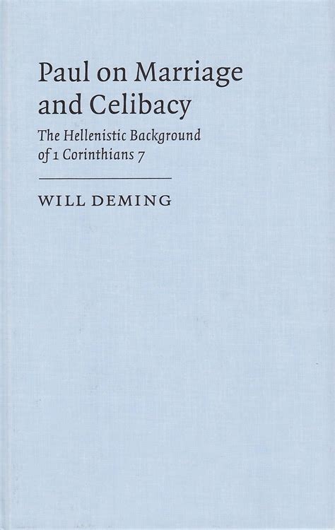 Buy Paul On Marriage and Celibacy: The Hellenistic Background of 1 ...