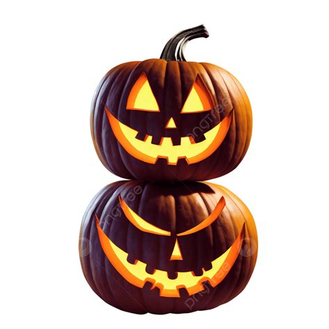 Glowing Pumpkins With The Carved Face On Halloween, Carved Pumpkin ...