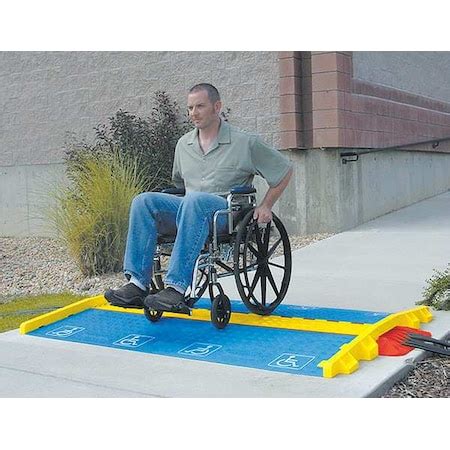 Zoro Select ADA Access Ramp, Blue, 3 ft., PR CPRP-1X125-BLU | Zoro
