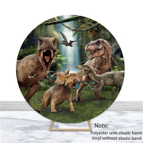 Buy Jurassic World Dinosaur Round Photo Backdrop Kid Birthday Online in ...