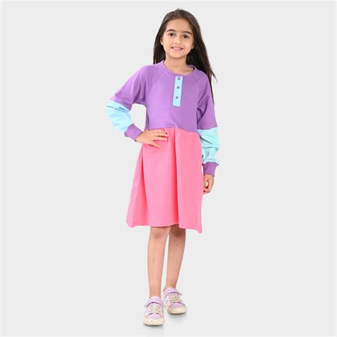 Girls Cotton Multi Color Dress – BONKIDS