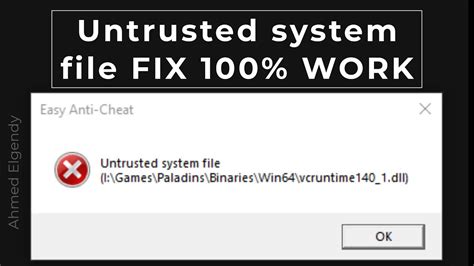 Image result for Untrusted System File EasyAntiCheat Windows 7