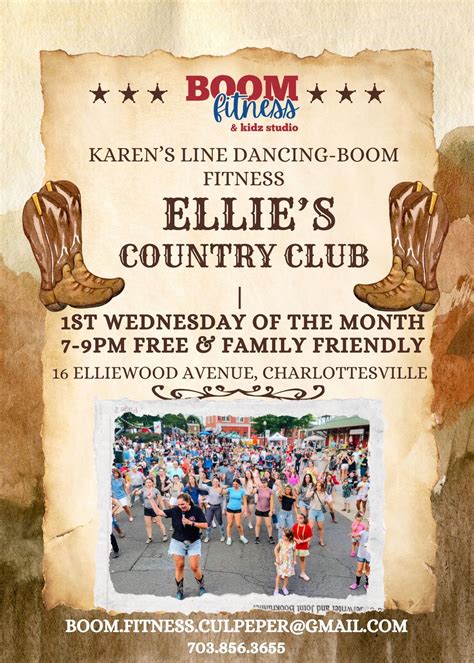 Karens Line Dancing-BOOM Fitness at Ellies Country Club, Ellie’s ...