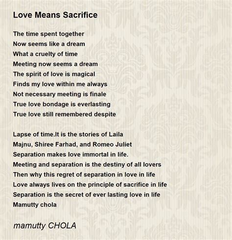 Sacrifice Love