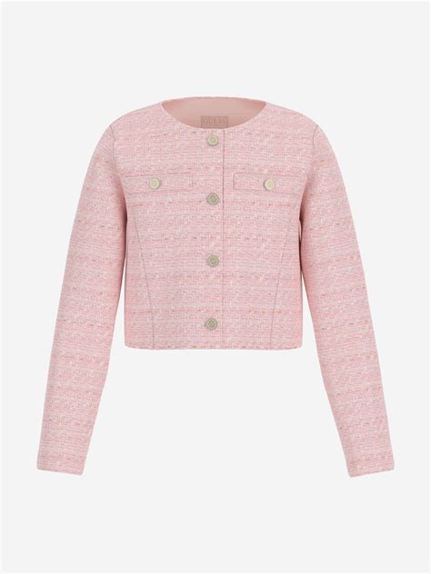 Guess Girls Tweed Jacket in Pink | Childsplay Clothing