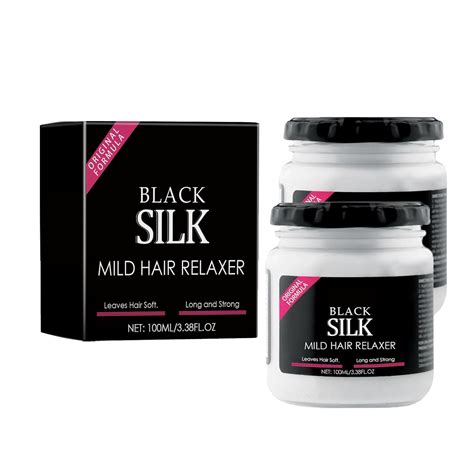 Amazon.com : Black Silk Mild Hair Relaxer, Natural Hair Straightening ...