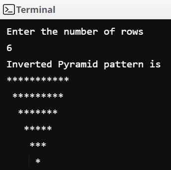 Image result for Different Inverted Piramid with Numbers Pattern Printing C Programs