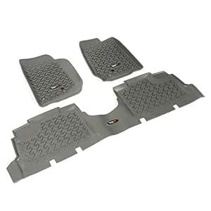 Rugged Ridge All-Terrain 14987.04 Grey Front and Rear Floor Liner Kit ...