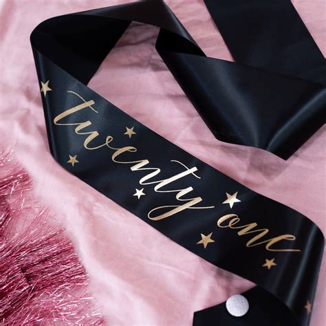 'Twenty One' Birthday Ribbon Sash Other Ages Available By Oh Squirrel