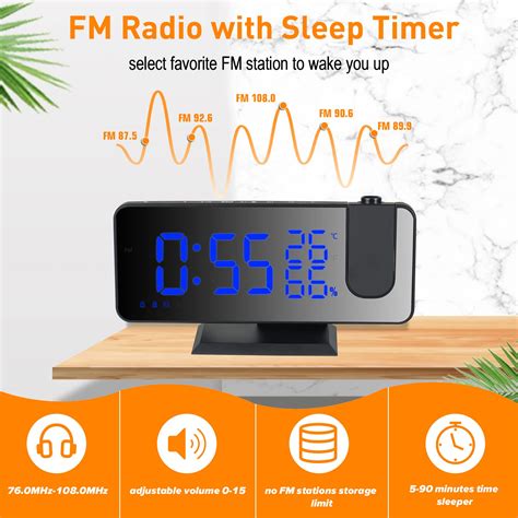 Buy ADZERD Projector Alarm Clocks with Projection on Ceiling for ...