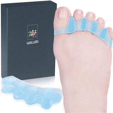 WILLED Gel Toe Separator, Bunion Corrector for Women & Men, Toe Straightener, Overlapping Toes ...