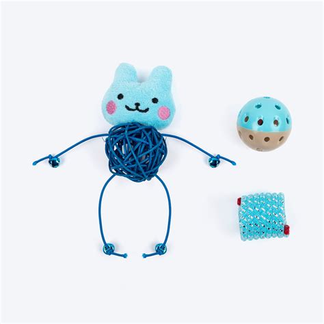 Buy HUFT Furry Frenzy Interactive Toy for Cats - Blue Set of 3 – Heads ...