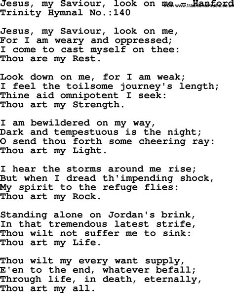 Lord Jesus My Savior Lyrics at Leo Stonham blog