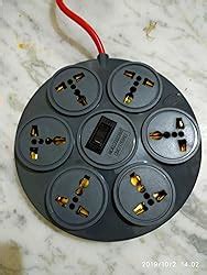 ELV Surge Protector and Spike Guard, 10 AMP, 6 Socket Extension Board ...