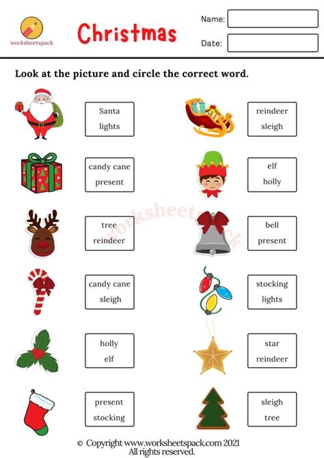 Printable Christmas Worksheets - Jace Printable