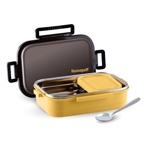Home Puff Stainless Steel Insulated Lunch Box for School and Office ...