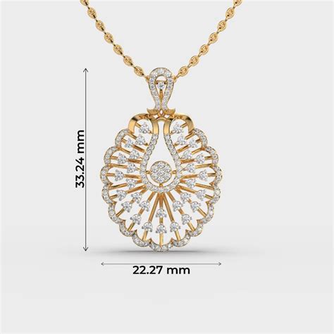 Buy Peacock Feather Diamond Pendant At Jewelbox