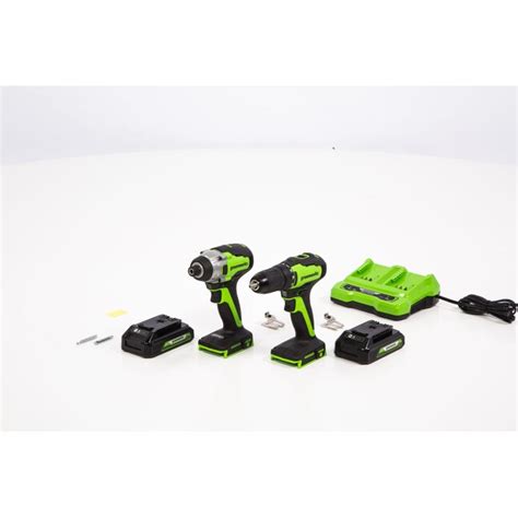 Greenworks 2-Tool Brushless Power Tool Combo Kit with Soft Case (2 ...