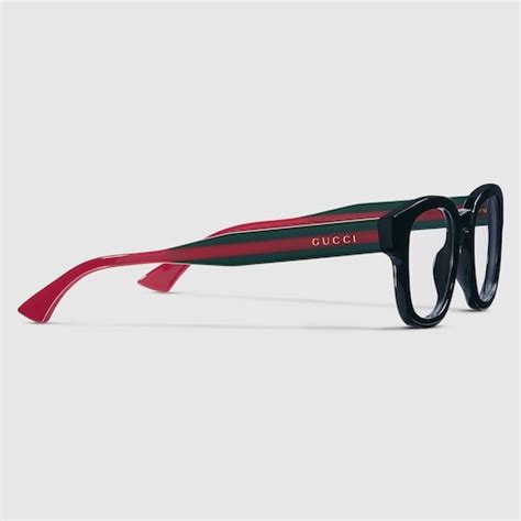 Round optical frame in black | GUCCI® ZA