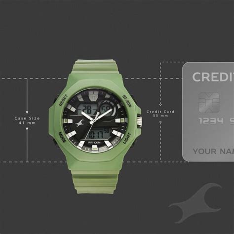 Buy Online Fastrack Streetstyle Quartz Digital Black Dial Green PU ...