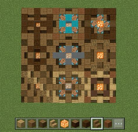 5x5 Wood Floor Designs for Minecraft