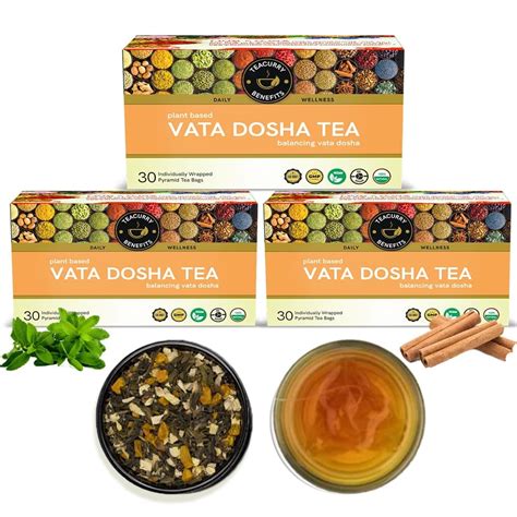 TEACURRY Vata Dosha Tea (3 Month Pack, 90 Tea Bags) - Helps with Vata ...
