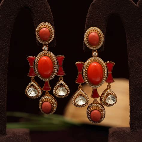 Kandan Polki Designer Earrings @ ₹1,450 | Free Delivery
