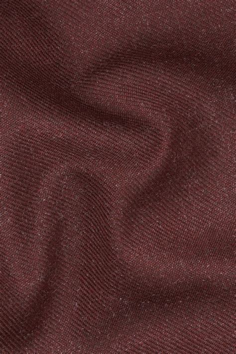 Noir Maroon Textured Premium Wool-Blend Single Breasted Suits for Men.