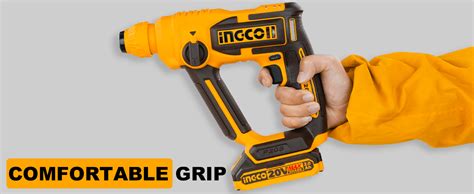 INGCO 20V Cordless Hammer Drill, 850RPM, Φ16 in Concrete, SDS plus ...