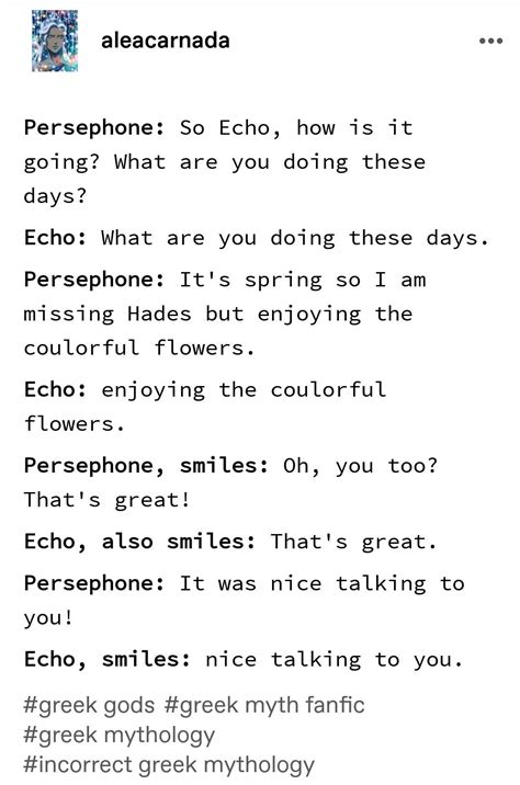 Greek mythology persephone echo – Artofit