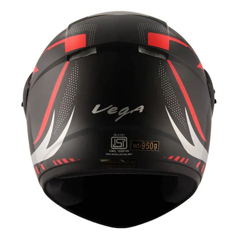 Vega Cliff Styler Black Red Helmet | Shop Helmets at BIKERSTORE.IN ...