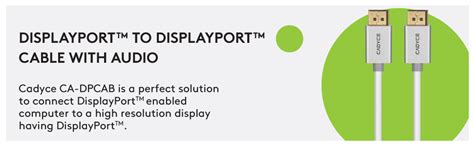 CADYCE DisplayPort™ to DisplayPort™ Cable with Audio : Amazon.in ...