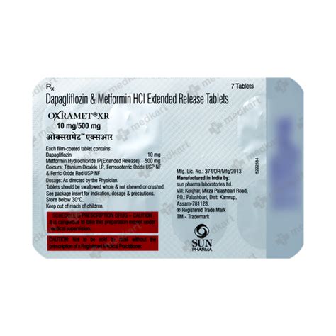 OXRAMET XR 10/500MG Tablet: Price, Uses, Side Effects, Composition ...