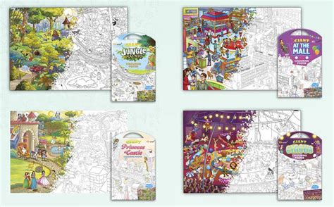 GIANT JUNGLE SAFARI COLOURING Charts, GIANT AT THE MALL COLOURING ...