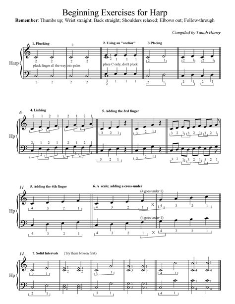 Printable Free Lap Harp Sheet Music For Beginners - Printable Calendars ...