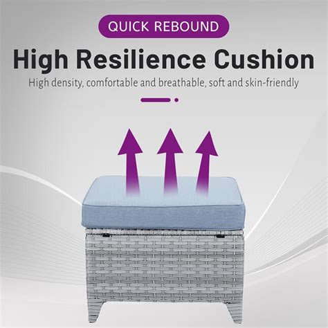 Rilyson Curved armrest 6-Piece Wicker Patio Sofa Conversation Set with ...