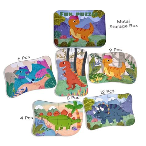 Wudly Dinosaur Puzzle Set - Progressive Learning Toy | The Mom Store ...