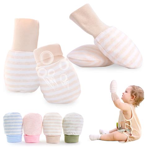 Kalevel No Scratch Baby Mittens Newborn Gloves Large Infant Boy Girl ...