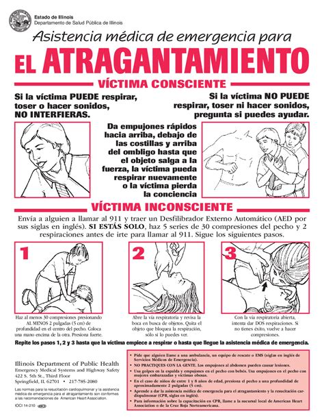 Free Illinois Illinois Emergency Care for Choking Spanish Labor Law ...