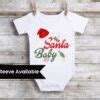 Santa Baby Onesie/Romper - Christmas Unisex Baby Outfit Gift